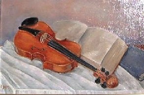 Il Violino olio su tela cm.30X45